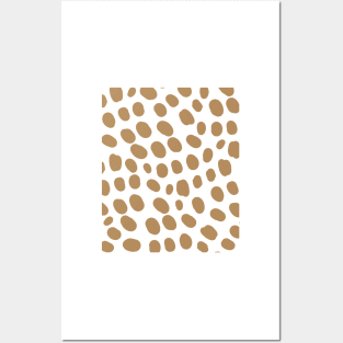 Paste Colours Brown  Leopard Skin Pattern Posters and Art